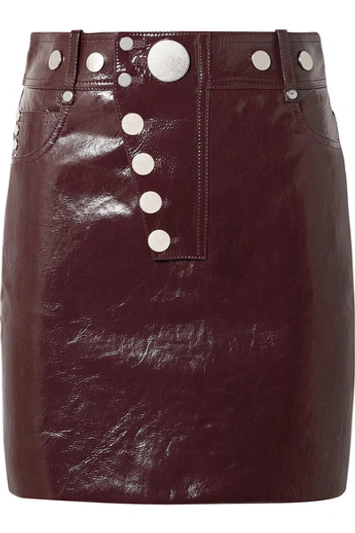 Shop Alexander Wang Patent-leather Mini Skirt