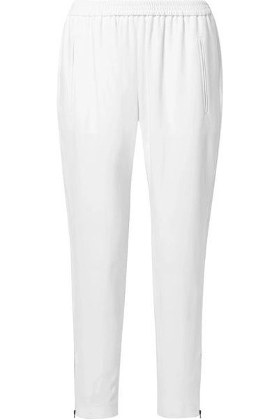 Shop Stella Mccartney + Net Sustain Tamara Stretch-crepe Tapered Pants In White