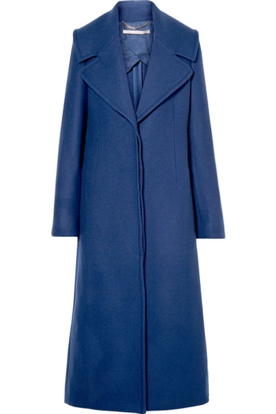 Shop Stella Mccartney Wool-twill Coat In Blue