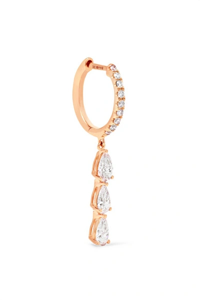 Shop Anita Ko 18-karat Rose Gold Diamond Hoop Earring