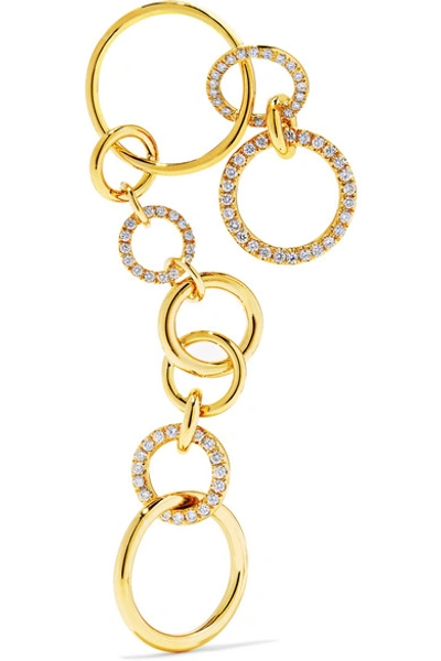 Shop Gaelle Khouri Nous 18-karat Gold Diamond Earring