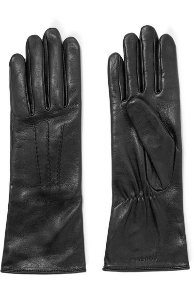 Shop Agnelle Leather Gloves In Black