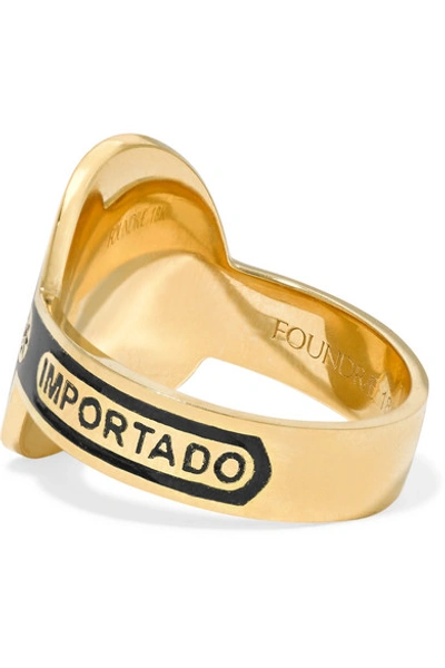 Shop Foundrae Dream 18-karat Gold, Diamond And Enamel Ring
