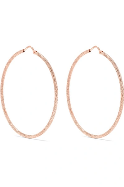 Shop Carolina Bucci Mirador 18-karat Rose Gold Hoop Earrings