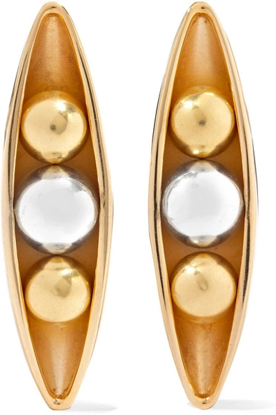 Shop Anne Manns Eadie Silver And Gold-plated Earrings
