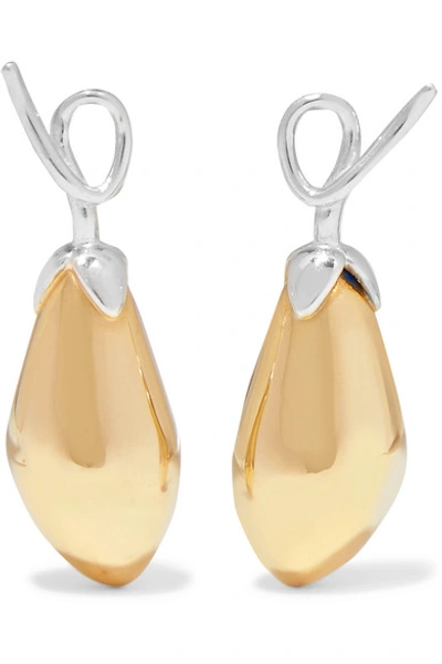 Shop Anne Manns Adelheid Silver And Gold-plated Earrings