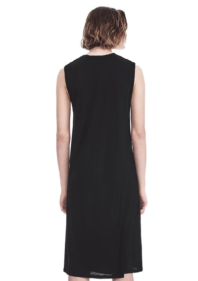 Shop Alexander Wang Classic Overlap Dress With Pocket In Black