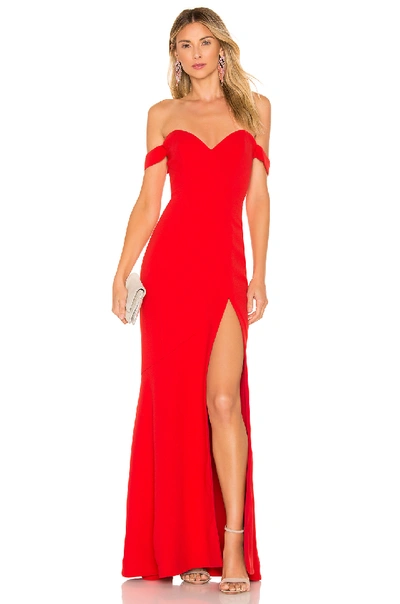 Shop Nbd Maracuya Gown In Red