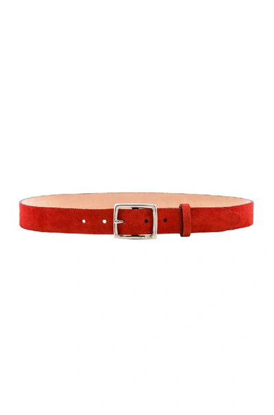 Shop Rag & Bone Boyfriend Belt In Red Suede