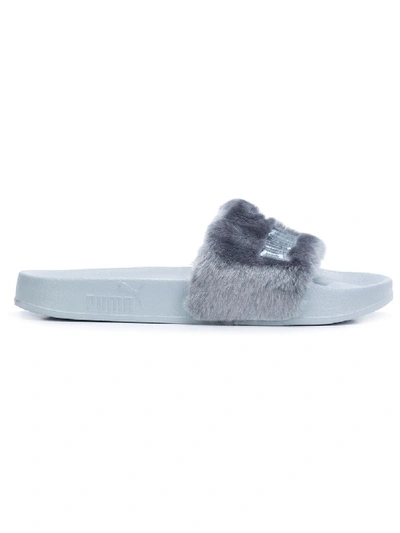 Shop Fenty X Puma Fenty Puma X Rihanna Slides In Grey