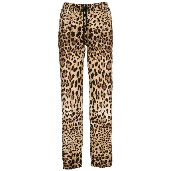 Dolce & Gabbana Leopard Print Sweatpants In Brown | ModeSens