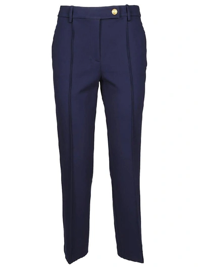 Shop Tory Burch Sara Cropped Pants In Blue