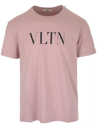 Shop Valentino Crewneck Vltn T In Pink