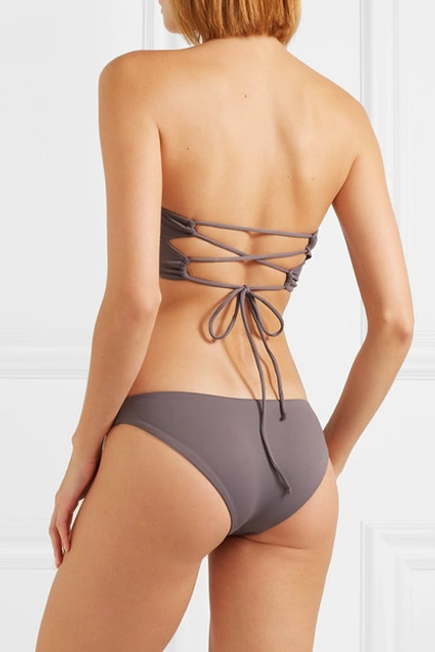 Shop Broochini Toulouse Bandeau Bikini Top In Gray