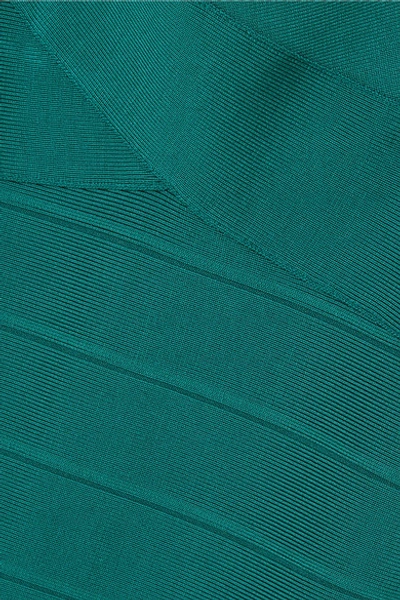 Shop Herve Leger Bandage Mini Dress In Emerald