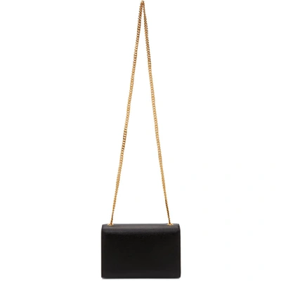 Shop Saint Laurent Black And Gold Small Kate Monogramme Bag In 1000 Black