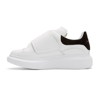 Shop Alexander Mcqueen White Flap Tab Oversized Sneakers In 9061 Black