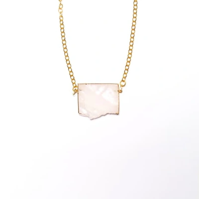 Shop Tiana Jewel Serena-rose-quartz-slice-necklace