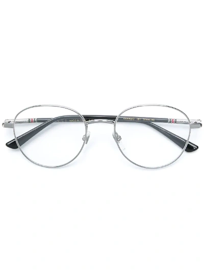 Shop Gucci Eyewear Round Optical Glasses - Silver