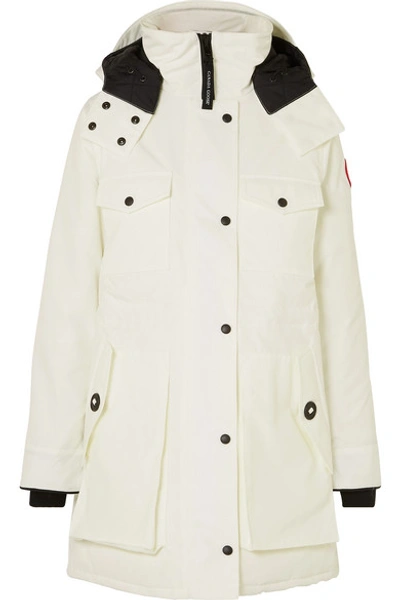 Shop Canada Goose Gabriola Hooded Quilted Shell Down Parka In White