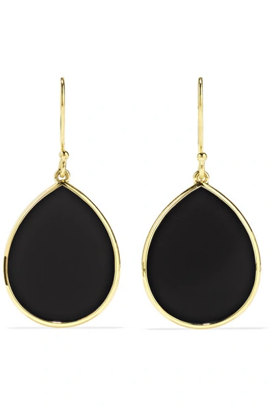 Shop Ippolita Polished Rock Candy 18-karat Gold Onyx Earrings