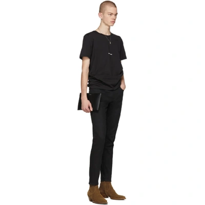Shop Saint Laurent Black Cropped Skinny Jeans