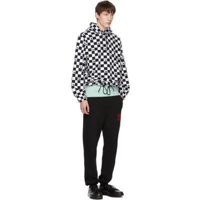 Shop Mcq By Alexander Mcqueen Mcq Alexander Mcqueen Black And White Check Swallow Hoodie