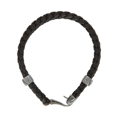 Shop Bottega Veneta Black Intrecciato Nappa Bracelet In 1000 Nero