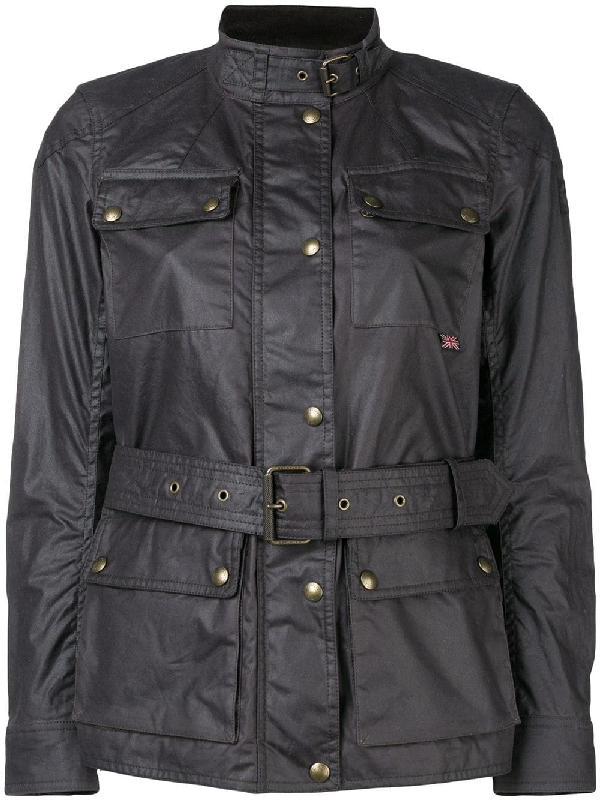 Belstaff Belted Lightweight Jacket - Black | ModeSens