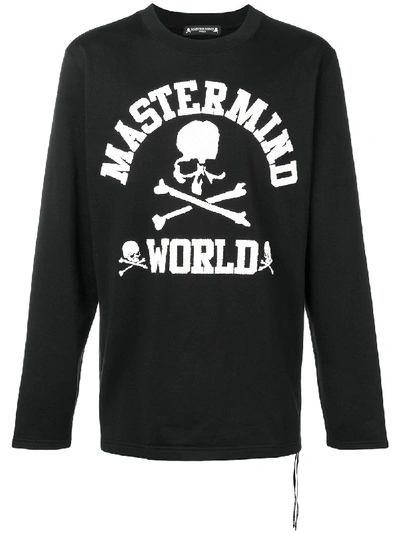 Shop Mastermind Japan Printed Sweatshirt - Black