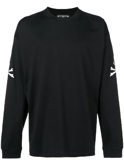 Shop Mastermind Japan Skull Print Sweatshirt - Black