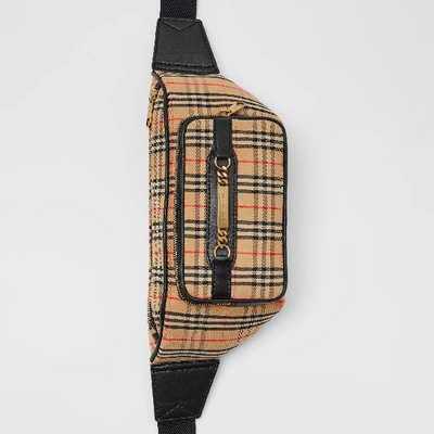 Shop Burberry The Large 1983 Check Link Bum Bag In Black