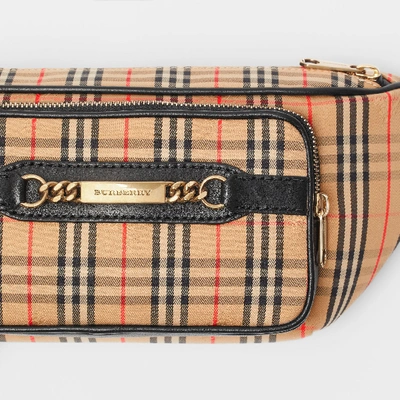 Shop Burberry The Large 1983 Check Link Bum Bag In Black