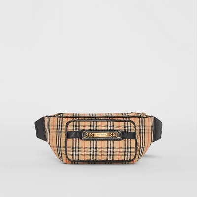 Shop Burberry The Large 1983 Check Link Bum Bag In Black