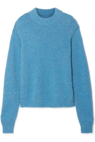 Shop Tibi Cozette Oversized Alpaca-blend Sweater In Blue