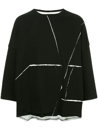 Shop Yohji Yamamoto Distressed T-shirt - Black