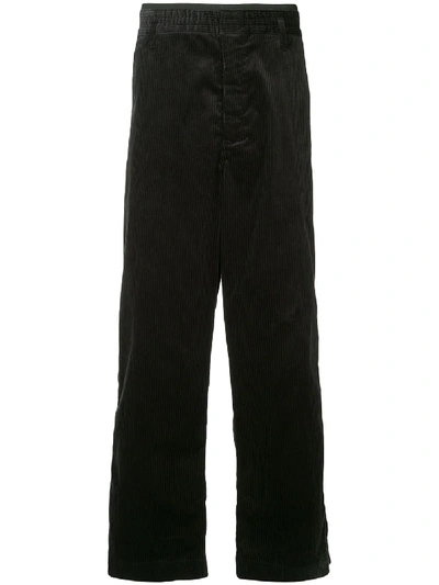 Shop Sasquatchfabrix . Straight-leg Corduroy Trousers - Black
