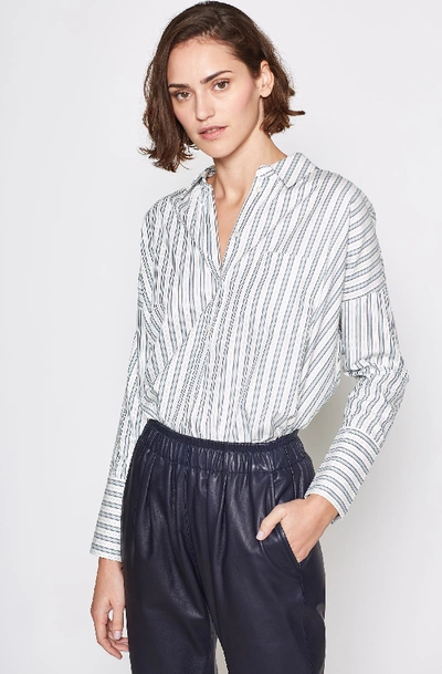 Joie Selinde Striped Shirt In Porcelain ModeSens