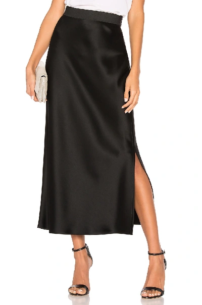 Shop Theory Maxi Slip Skirt In Black