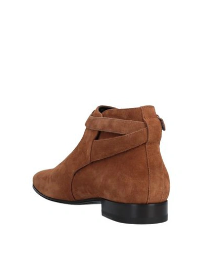 Shop Saint Laurent Man Ankle Boots Brown Size 9 Soft Leather