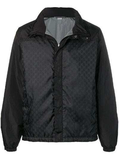 Shop Gucci Gg Jacquard Jacket - Black