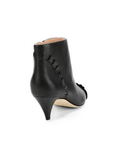 Shop Kate Spade Sadelle Leather Ankle Boots In Black
