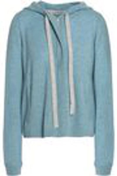 Shop Autumn Cashmere Cashmere Hooded Sweater In Light Blue