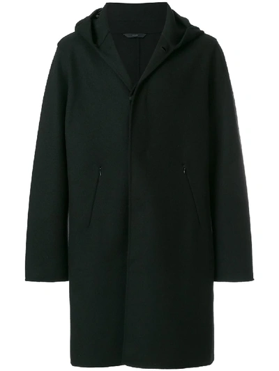 Shop Hevo Classic Hooded Coat - Black
