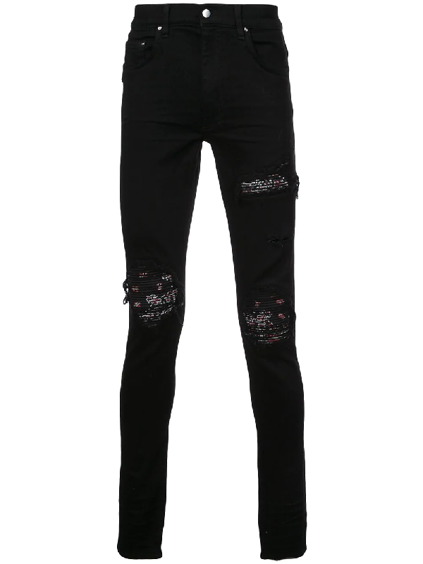 amiri jeans red bandana