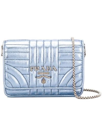Shop Prada Diagramme Cross-body Bag - Blue