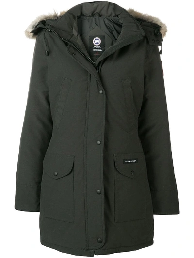 Shop Canada Goose Hooded Padded Coat - Green