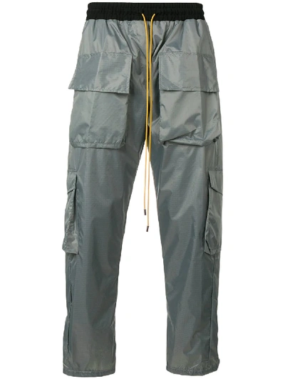 Shop Rhude Classic Cargo Trousers - Grey