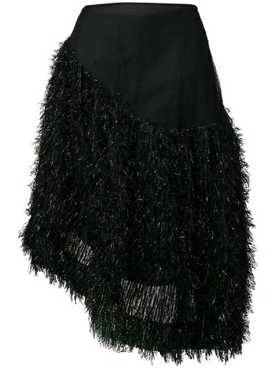 Shop Simone Rocha Asymmetrical Detailed Skirt - Black