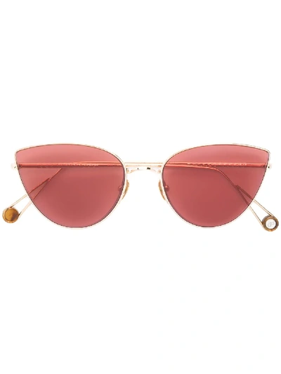 Shop Ahlem Cat-eye Sunglasses In Gold